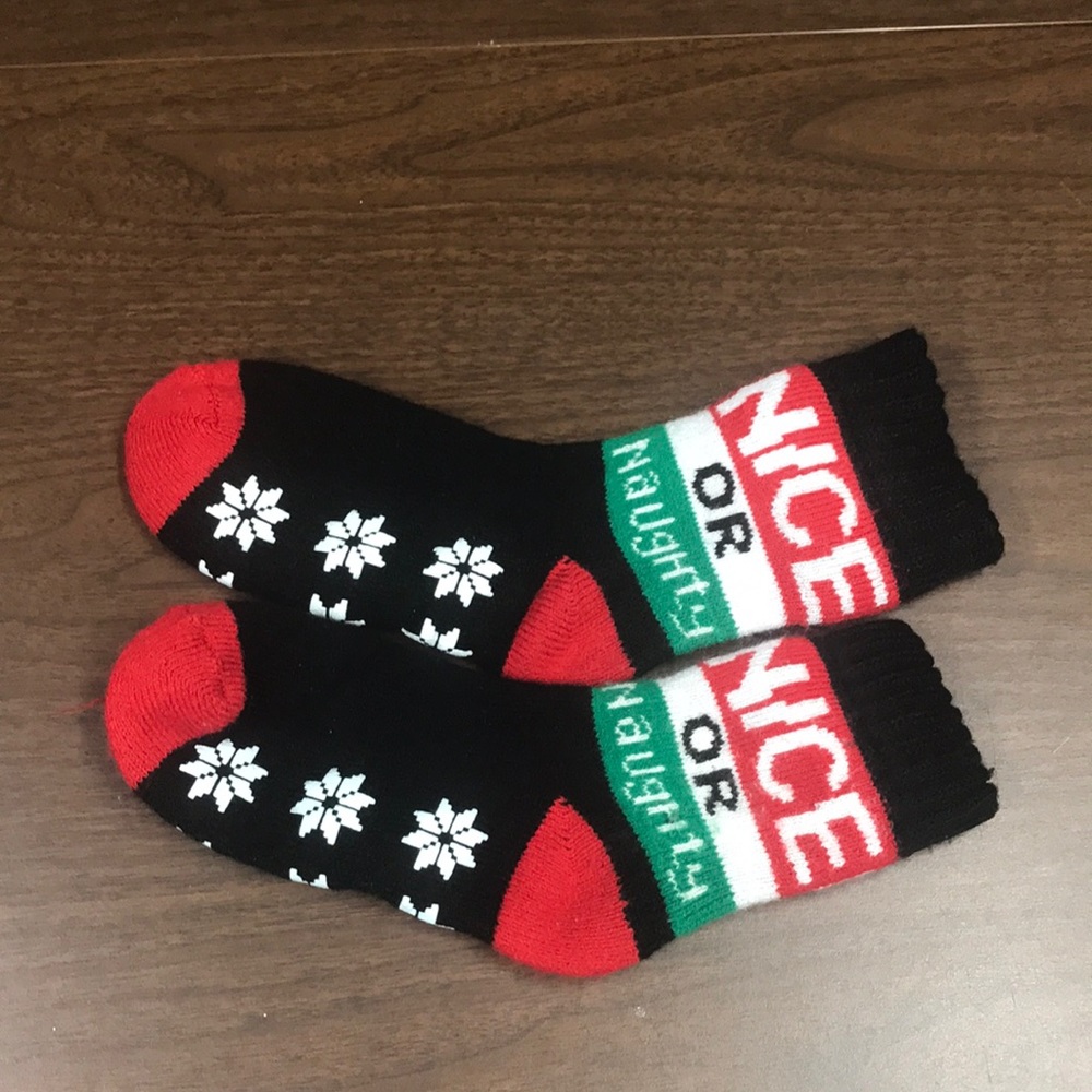 NWOT Nice or Naughty Crew Socks